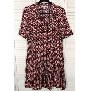 J Jill Button Front Shirt Dress